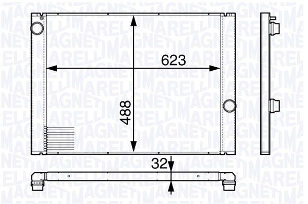 MAGNETI MARELLI Jäähdytin,moottorin jäähdytys 350213142900